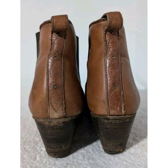 Frye Brown Leather 76303 Jackie Gore Cowboy Western Bootie Chelsea Boot Size 6B - Picture 8 of 14